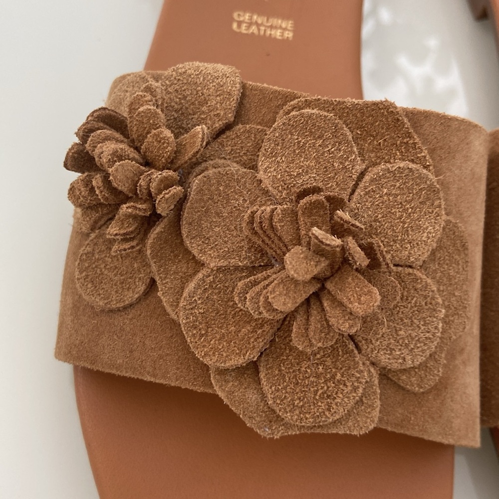 Anthropologie MARELLA Brown Ruffled Sandals